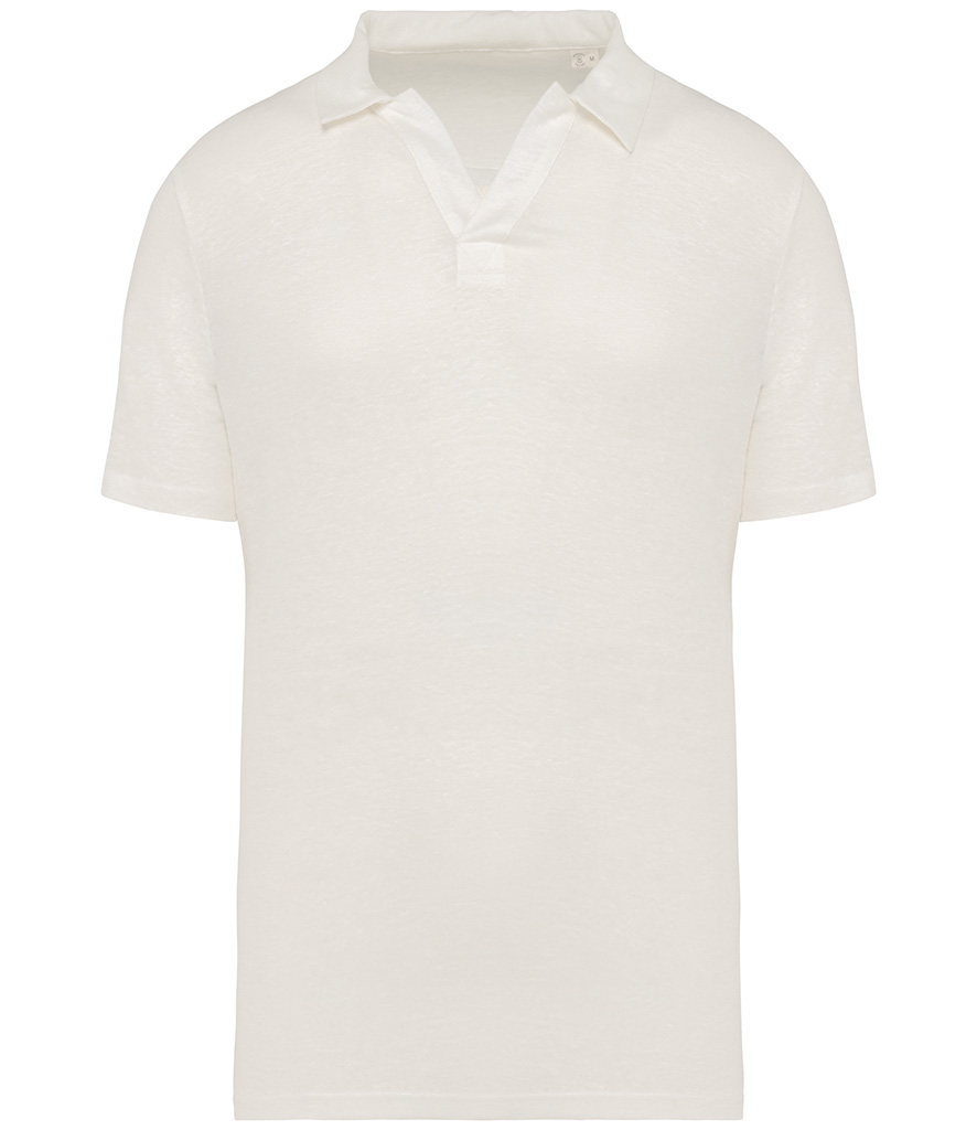 Short Sleeve Linen Polo Shirt